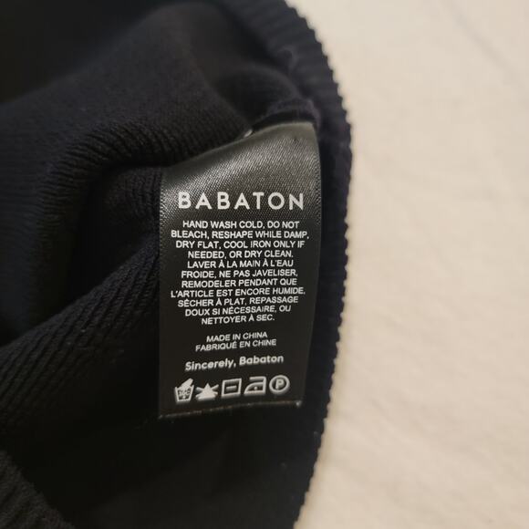 Babaton Aritzia Sculpt Knit Mockneck Halter Top Sz Small Black Ribbed Minimalist - Picture 15 of 16